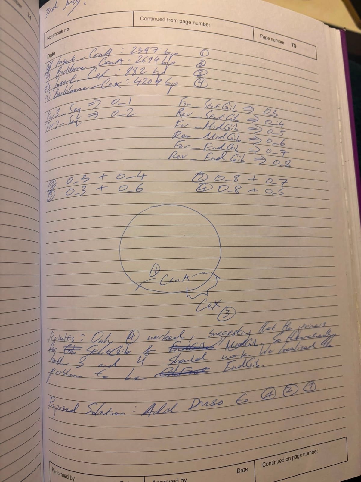 Scanned notebook page 1