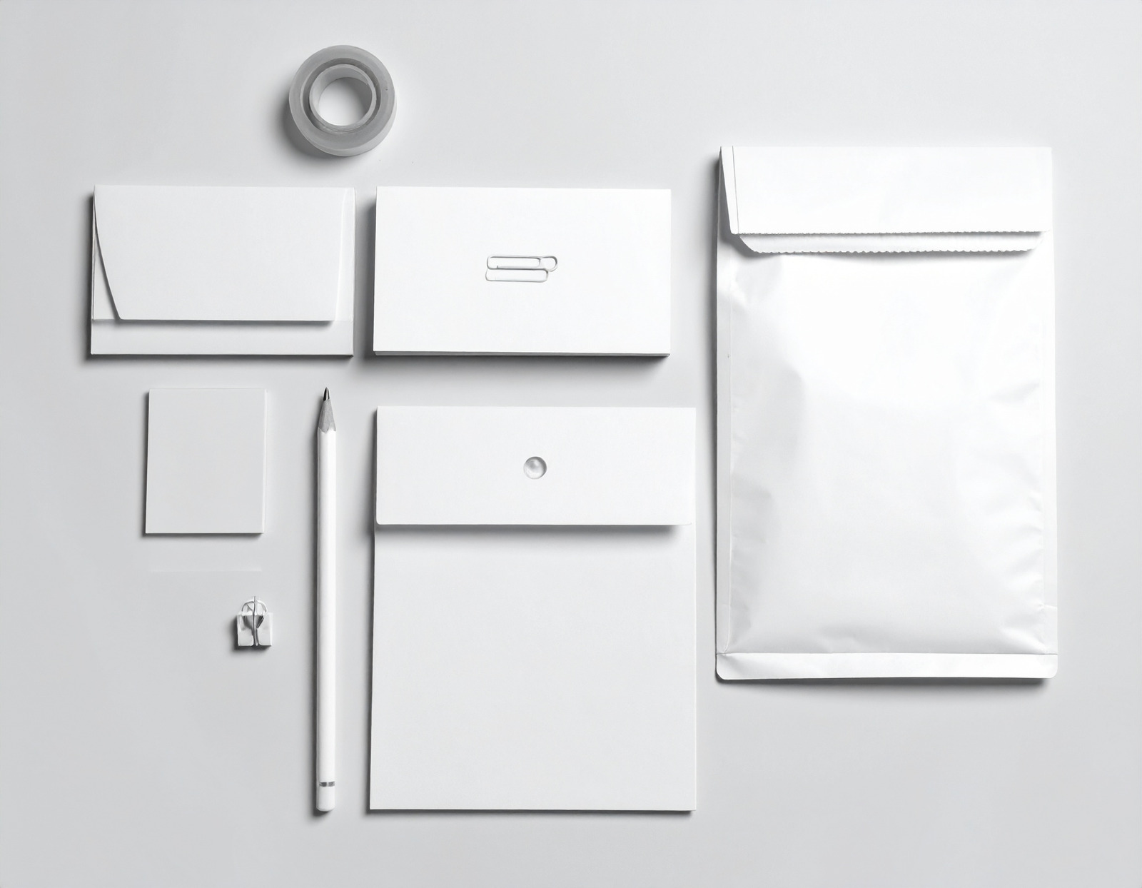 White stationery design objects